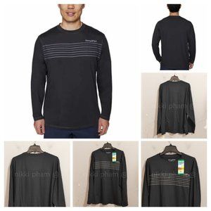 NEW!! Hang Ten Men's UPF 50+ Quick Dry Long Sleeve Sun Tee Shirts IN DARK GREY